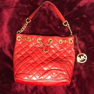 Michael Kors quilted bucket bag